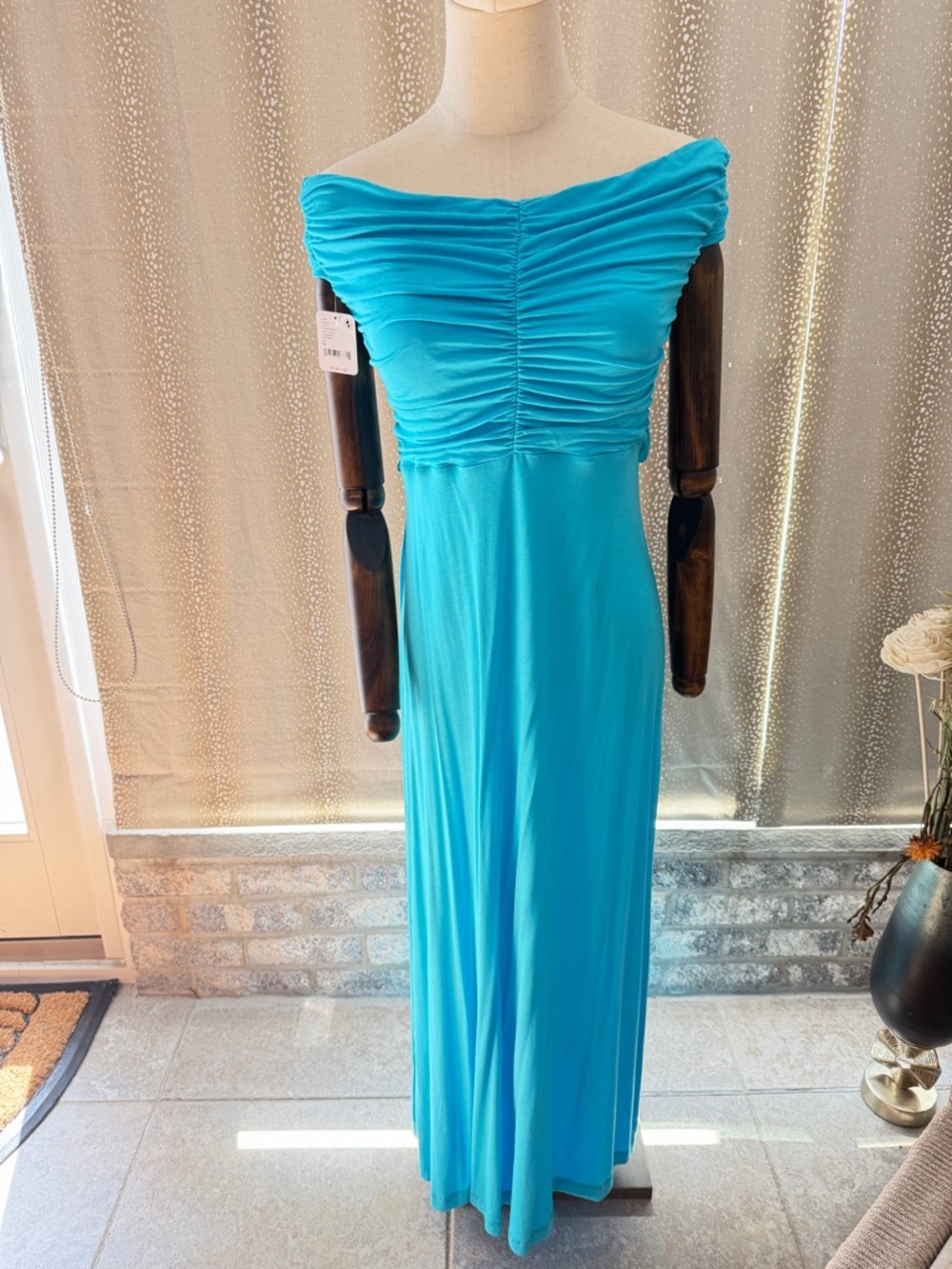 Free People Blue strapless dress